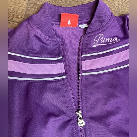Puma Purple 2 Piece Track Suit Zip Up Classic Y2K Style Infant Girl Size 24M - Picture 3 of 5